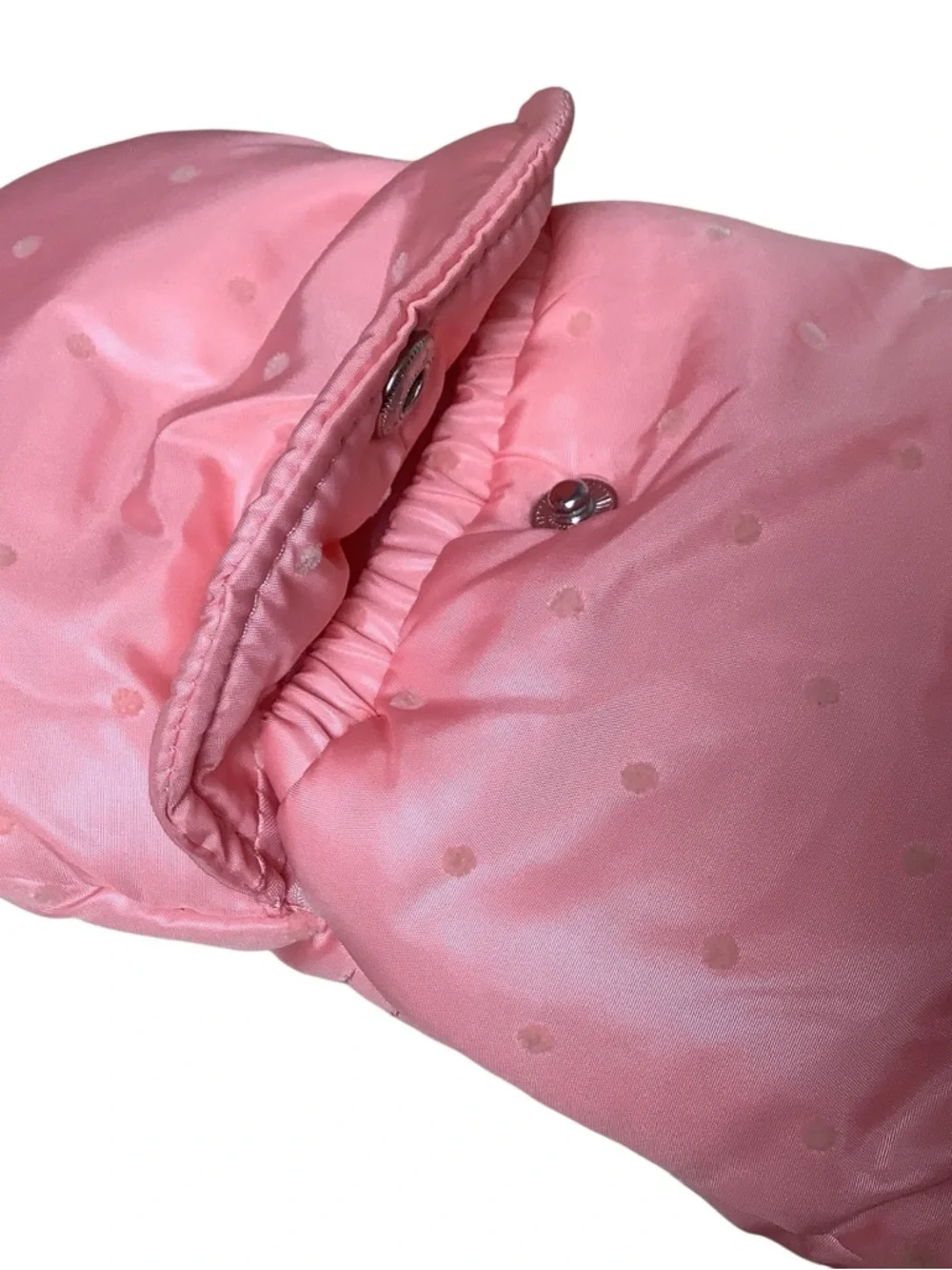 Nautica Pink Hooded Baby One-Piece Snowsuit with detachable Faux Fur Trim